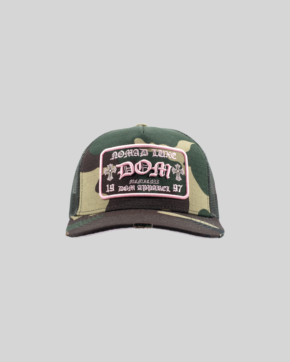 GORRA DOM APPAREL TRUCKER CAMO GREEN PINK