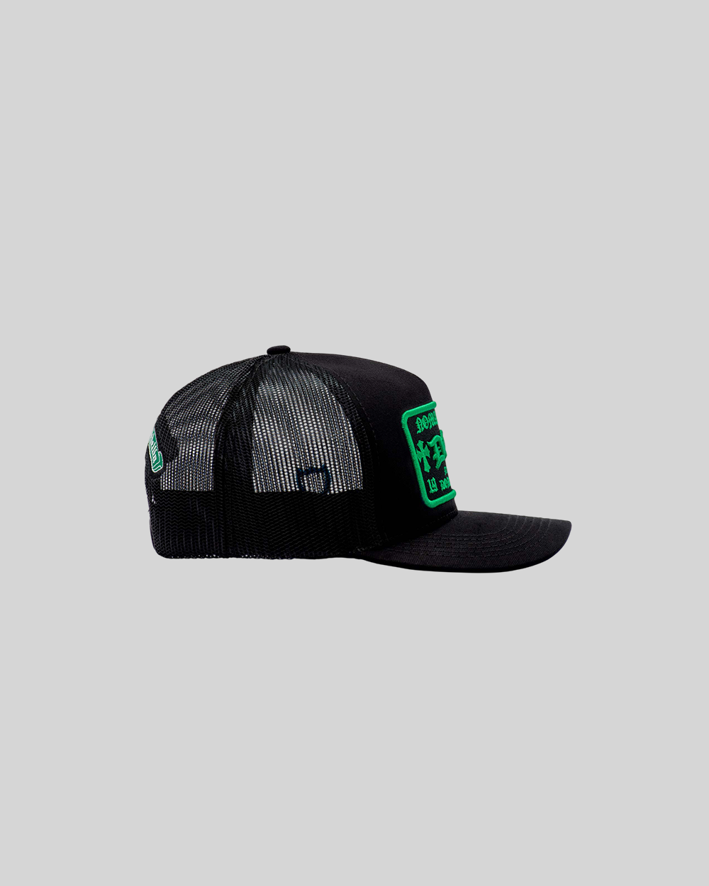 GORRA DOM APPAREL TRUCKER BLACK GREEN