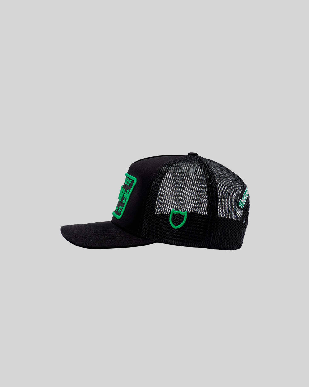 GORRA DOM APPAREL TRUCKER BLACK GREEN