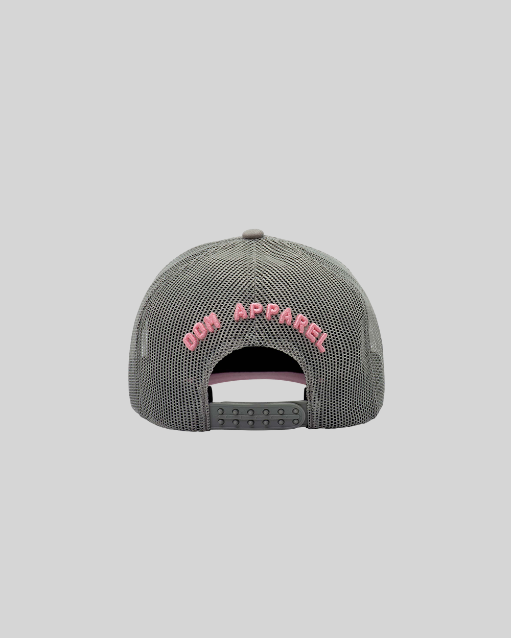 GORRA DOM APPAREL TRUCKER GRAY PINK