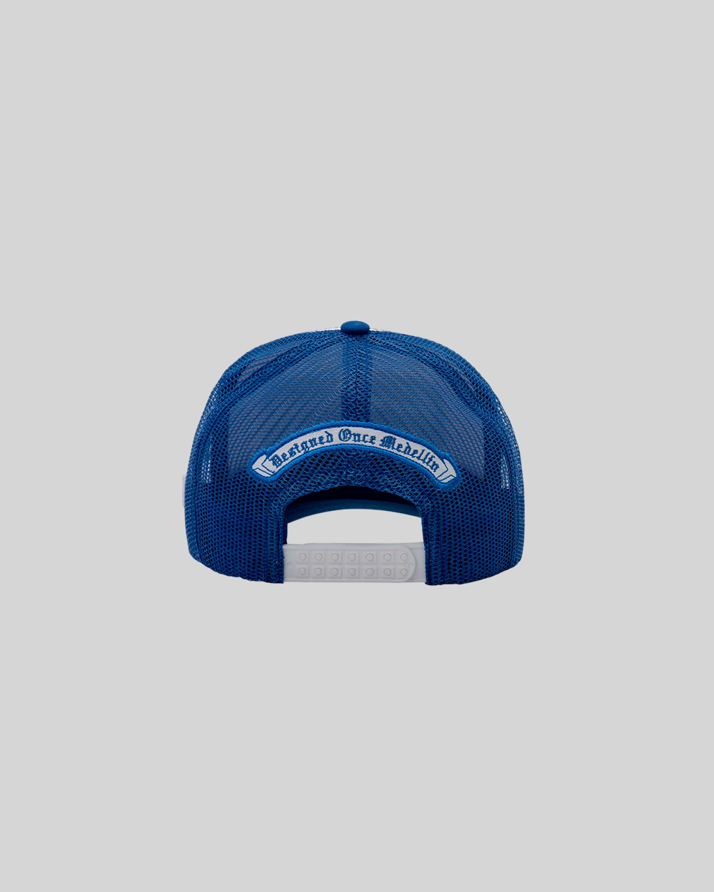 GORRA DOM APPAREL TRUCKER WHITE BLUE