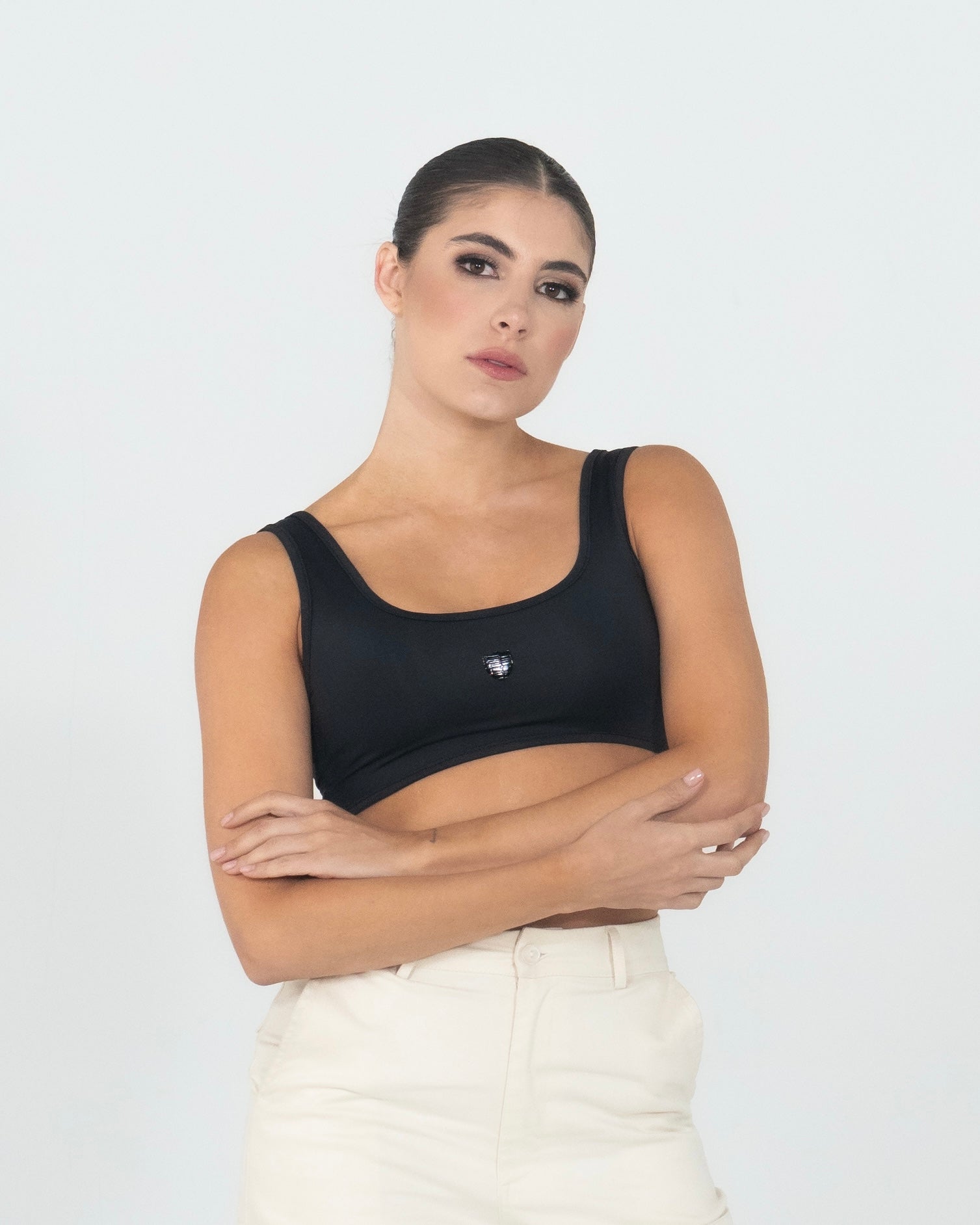 CROP TOP DOM APPAREL BLACK