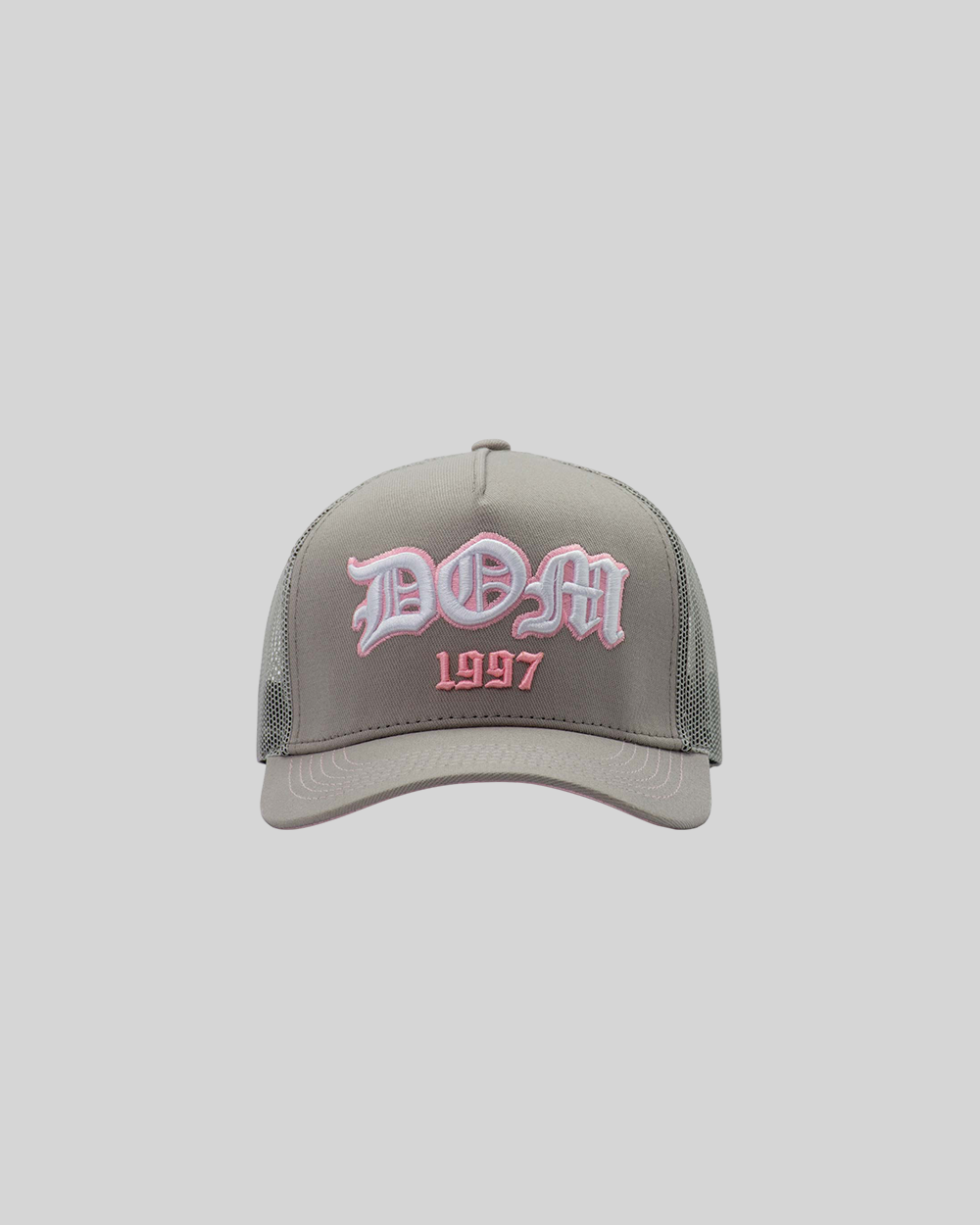 GORRA DOM APPAREL TRUCKER GRAY PINK
