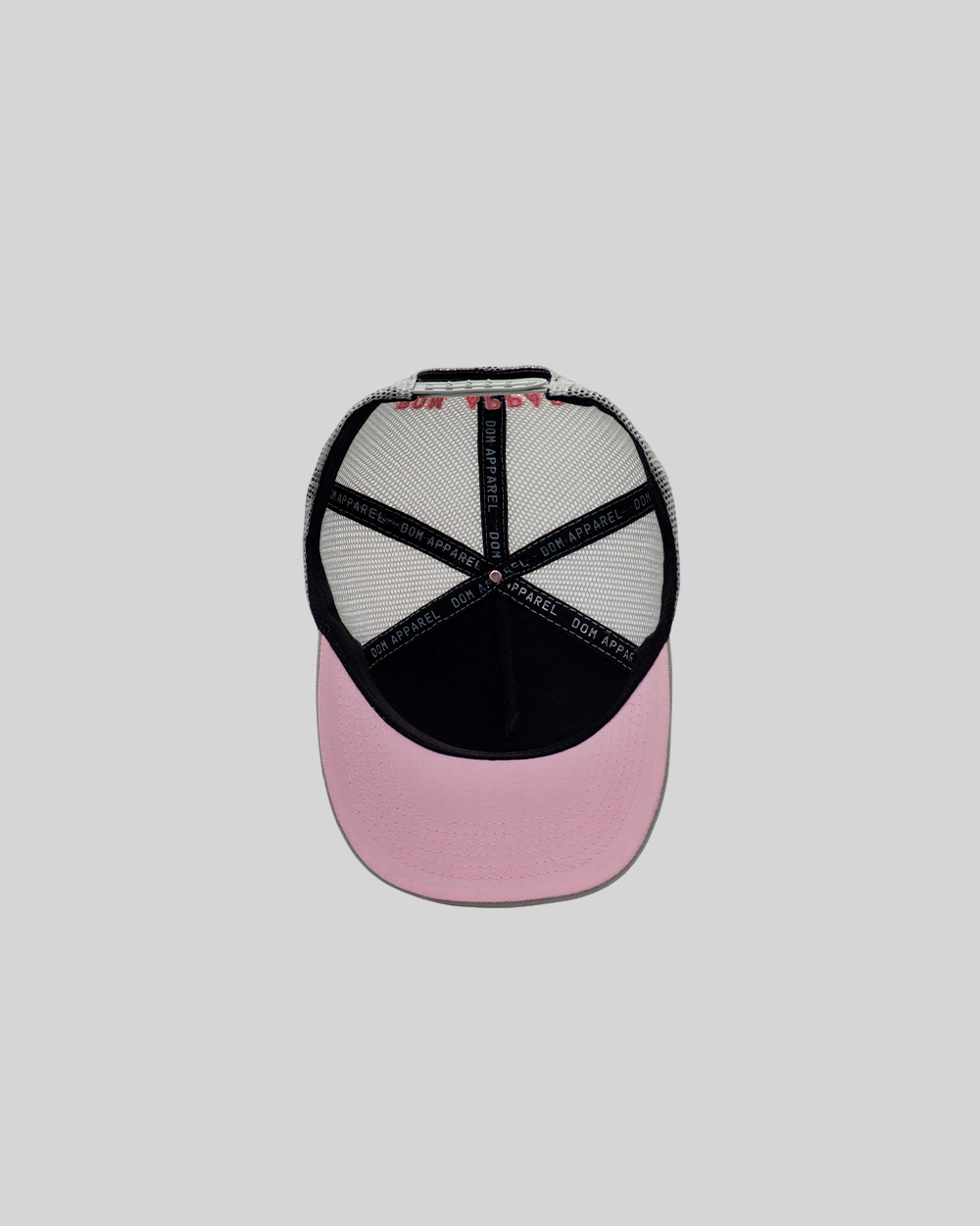 GORRA DOM APPAREL TRUCKER GRAY PINK