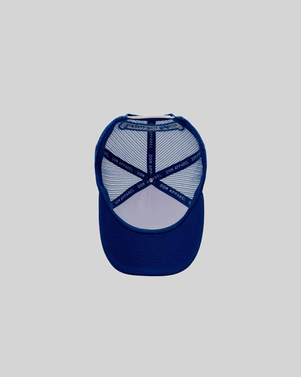 GORRA DOM APPAREL TRUCKER WHITE BLUE